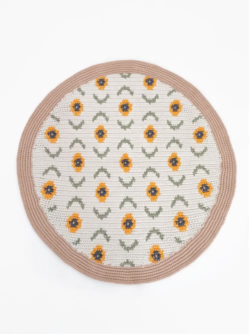 Sunflower round rug | SUNFLOWER signature collection | Rugs by Anzy Home | MG Studios / RR by MG Studios in Dnipro