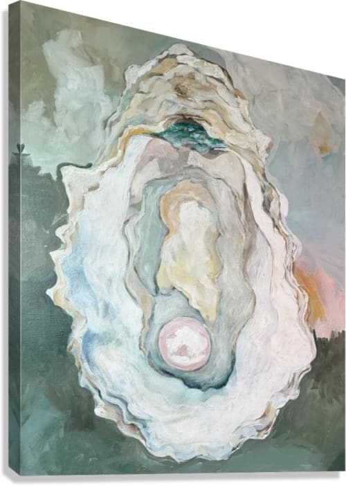 Oceans Iridescent Heart | Paintings by Sarah Butcher Art