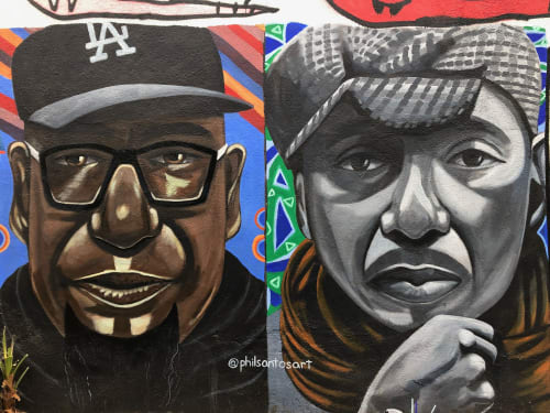Movers and Shakers | Murals by Phil Santos | Accomplice Bar in Los Angeles