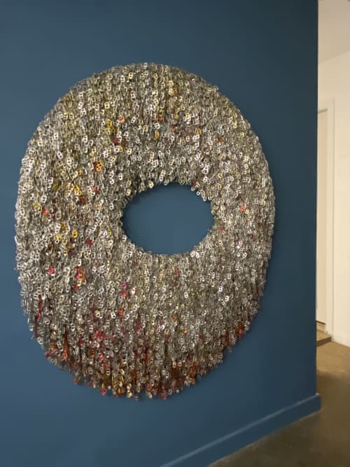 Treasure 2.7 made from post-consumer can-tabs | Wall Sculpture in Wall Hangings by Virginia Fleck