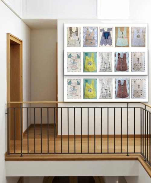 Dress Series: Light Blue | Mixed Media by Pam (Pamela) Smilow