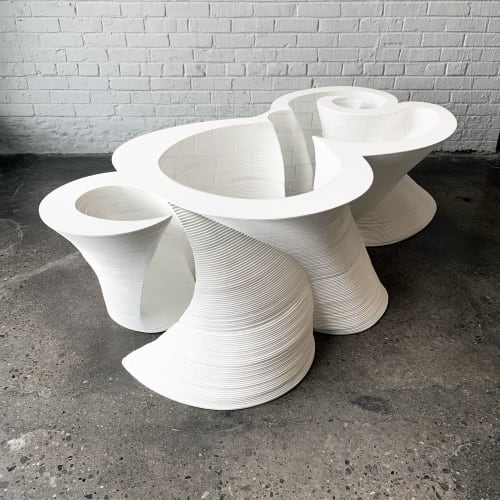 Modern White Coffee Table, Organic Modern, Custom Furniture | Tables by Pandemic Design Studio