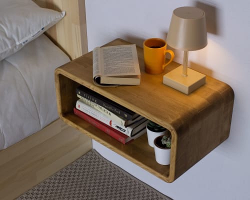 Floating Nightstand, Wood Bedside Table | Tables by Hofina