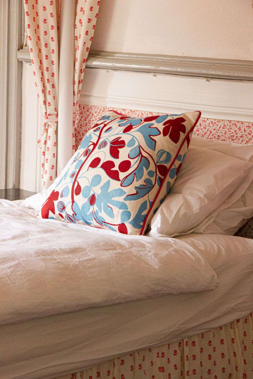 Figs Cornflower Blue Cushion Cover | Pillows by Jessie de Salis