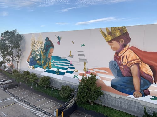 Games of Life | Street Murals by Sophi Odling