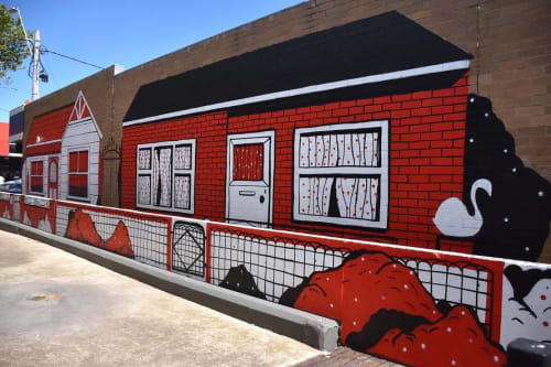 Split Wall Mural in Werribee | Street Murals by Tom Gerrard | Coffee Pot Cafe in Werribee