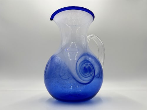Wave Pitcher | Vessels & Containers by Anchor Bend Glassworks