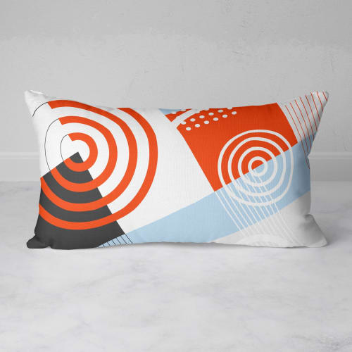 Ripple Effect Rectangular Throw Pillow | Pillows by Michael Grace & Co.