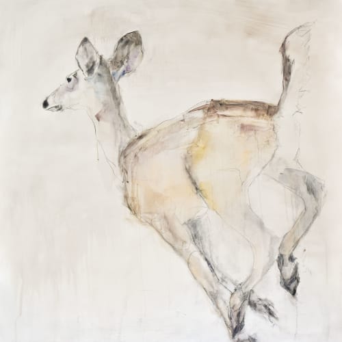 Running Deer | Paintings by Lee Cline