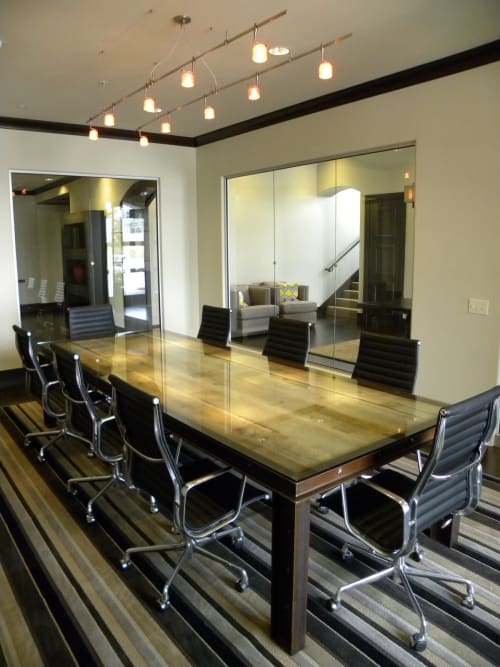 I beam conference table | Interior Design by Urban Ironcraft