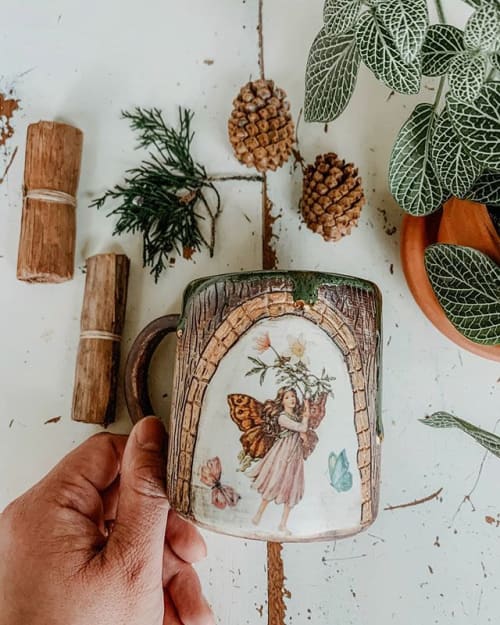 fairy door mug | Cups by Three Stars and A Sun Ceramics