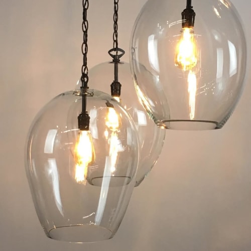 Hand blown 100% recycled glass pendants | Pendants by CP Lighting