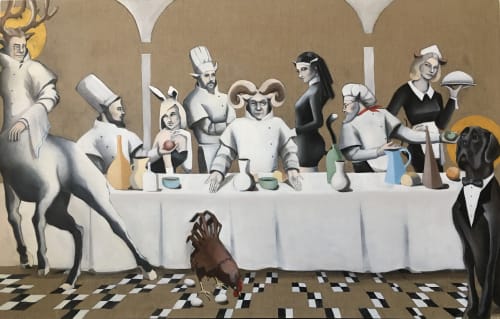 The Supper | Oil And Acrylic Painting in Paintings by EDVARDA | Rest in Sentrum