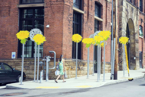 Dandelions | Public Sculptures by Carin Mincemoyer Studio | Brew House Lofts in Pittsburgh