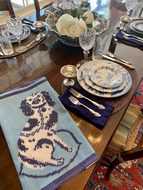 linen-cotton STAFFORDSHIRE BLUE custom made tea towels, 2 | Linens & Bedding by Mommani Threads