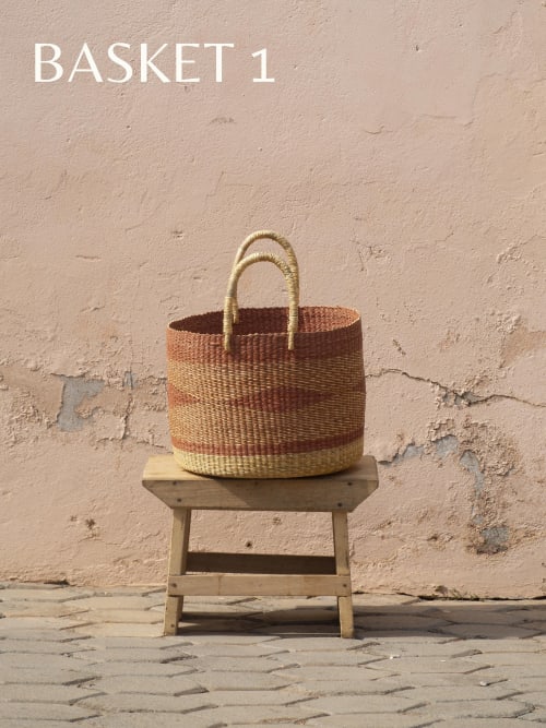 Natural Fiber Floor Soro Basket 1 | Storage Basket in Storage by AKETEKETE