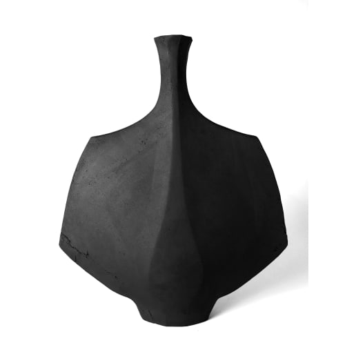 HANÈ in Black - Ceramic Vessel | Vases & Vessels by Beverly Morrison - Sculptor