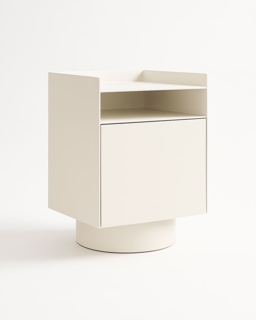 Bloc Nightstand, Handmade Metal, Minimal and Modern Look | Storage by Flek Design