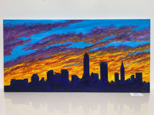 CLEVELAND SKIES | Oil And Acrylic Painting in Paintings by Kristin Pierre Art