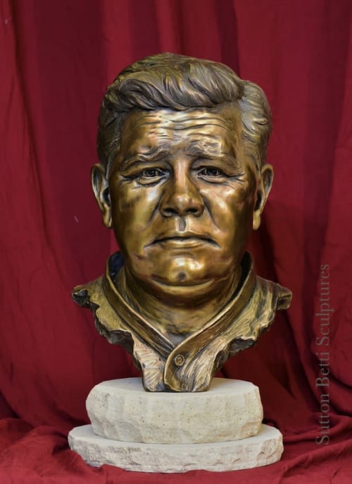 Babe Ruth portrait bust | Public Sculptures by Sutton Betti