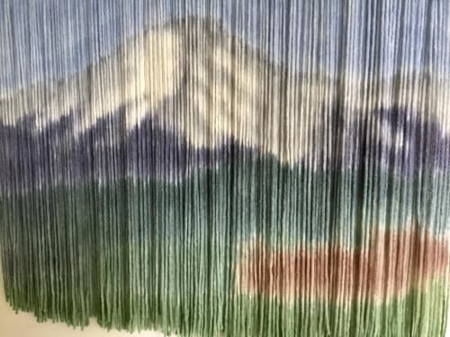 PIKES PEAK Rocky Mountain Dyed Tapestry | Macrame Wall Hanging in Wall Hangings by Wallflowers Hanging Art