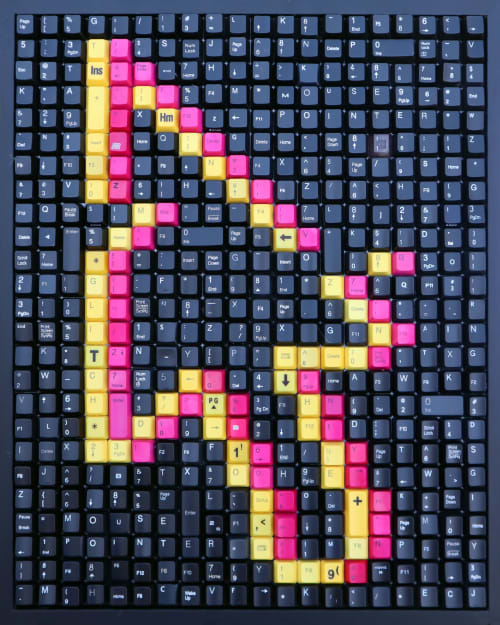 Glitch (empty color options) | Mixed Media by Erik Jensen Art