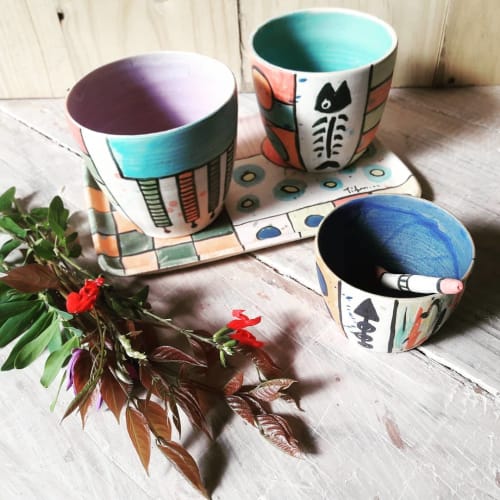 Ceramic Cup | Drinkware by Cécile Brillet, Tierra i fuego ceramics