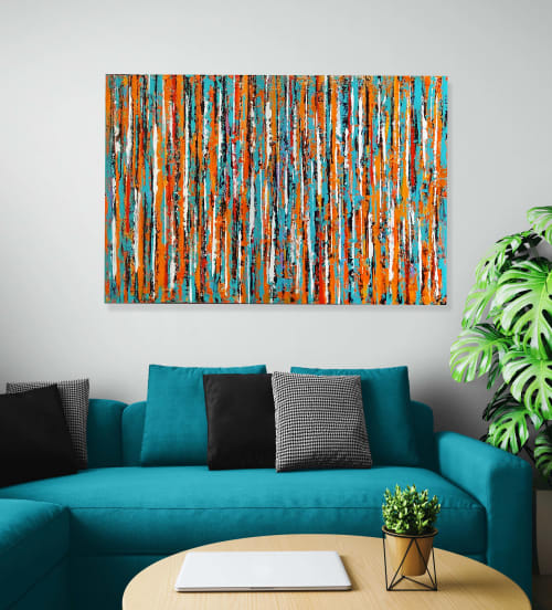 Southwest Sunrise 36W X 24H | Mixed Media by Robin Jorgensen