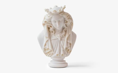 The Virgin Mary Bust Made w Compressed Marble Powder Small | Sculptures by LAGU