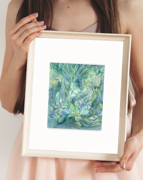 Structured Botanical | Mixed Media in Paintings by Elizabeth MacLean