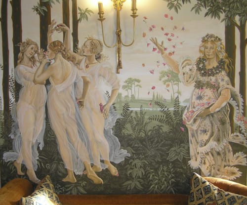 Botticelli murals | Murals by Jennifer Bell | The George Hotel of Stamford in Stamford