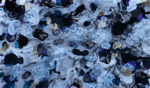 'ORCHID' - Luxury Epoxy Resin Abstract Artwork | Oil And Acrylic Painting in Paintings by Christina Twomey Art + Design | Private Residence - New York in New York
