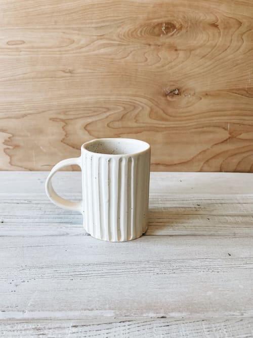 Ceramic Lined Mug in Oatmeal | Drinkware by Bridget Dorr