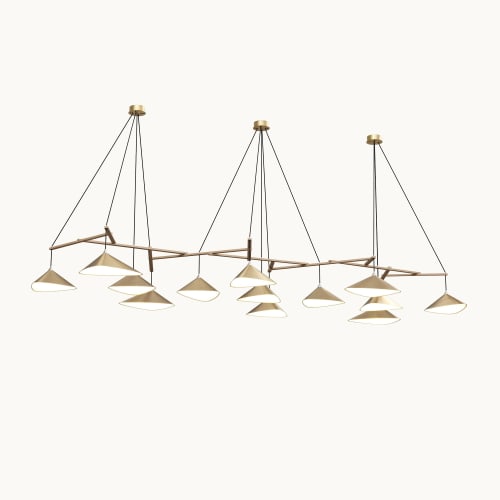 Emily Group of Thirteen Pendant Light – Gold Semi-Matte | Pendants by Daniel B