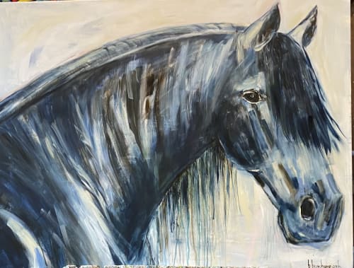 “Wild Blue I” | Oil And Acrylic Painting in Paintings by Bonnie Beauchamp Cooke