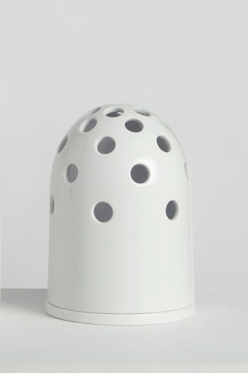 Fly's Eye Vase | small / white | Vases & Vessels by Krafla | Krafla Studio in Kraków