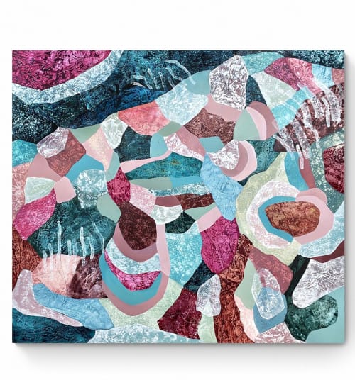 Under the pink moon | Oil And Acrylic Painting in Paintings by Cristina Dalla Valentina