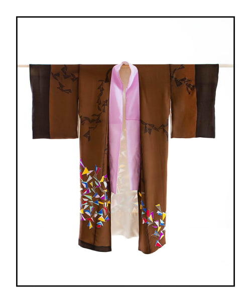 "Babylon Berlin" hand-painted 100% silk kimono | Apparel & Accessories by Natalia Lumbreras