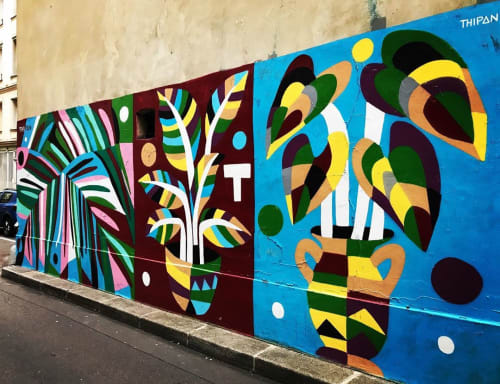 Jardim Tropical de Verão | Street Murals by Thiago Thipan