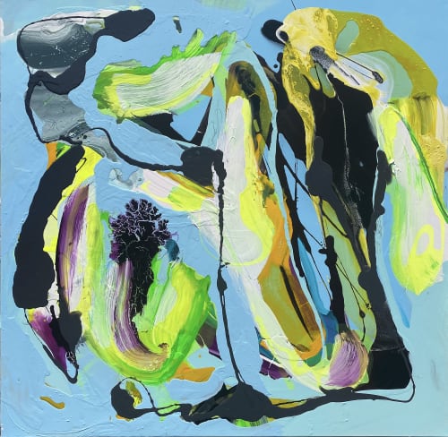 Evolution of Change (48 x 48") | Oil And Acrylic Painting in Paintings by Calina Hiriza