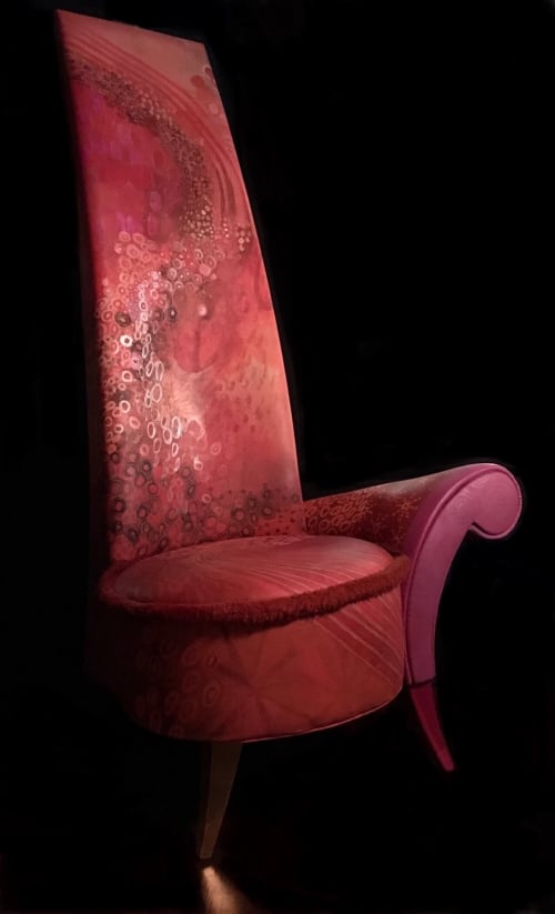 custom textile design handpainted chair | Curtains & Drapes by Sam Sartorius