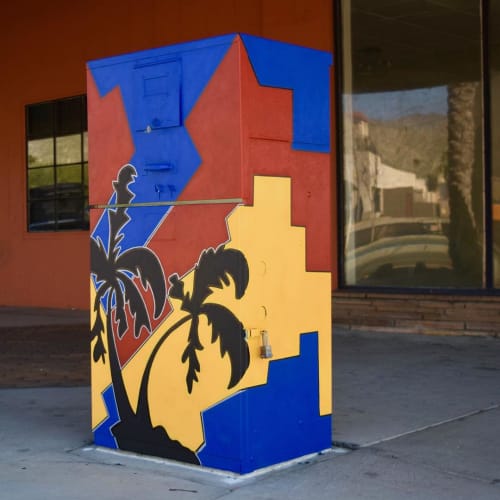 Utility Box Art - Urban Desert Palms | Street Murals by Tysen Knight