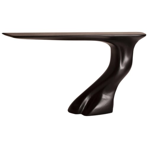 Amorph Frolic Console, Ebony Stained, Wall-Mounted, Facing L | Console Table in Tables by Amorph
