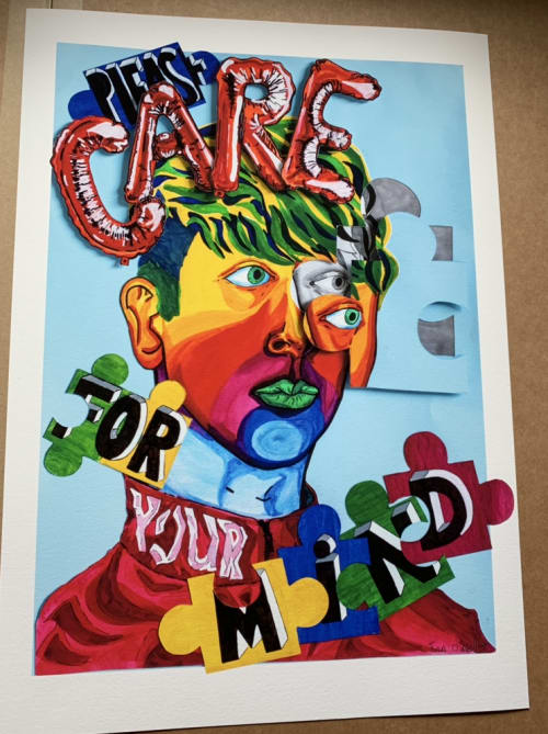 Care for your mind (prints for sale) | Paintings by Finn O'Neill