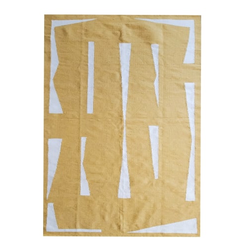 Tut Yellow Handwoven Area Rug | Rugs by Mumo Toronto