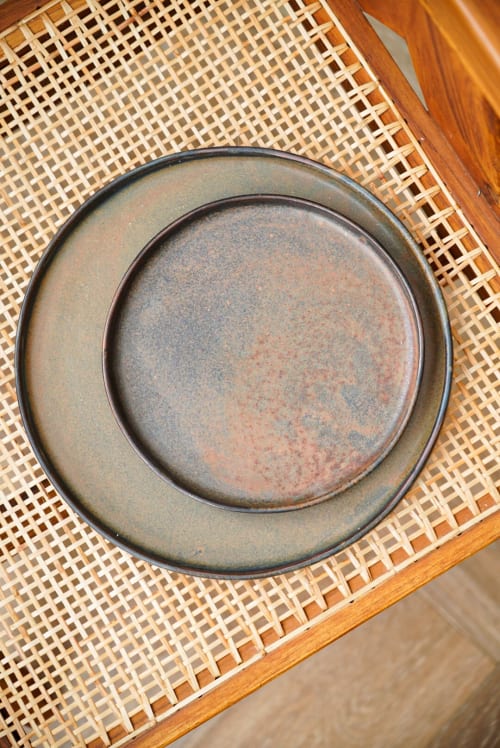 RUST STONEWARE DINNER PLATES | Ceramic Plates by Creating Comfort Lab