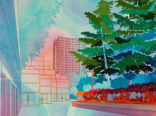 Freeway Park | Oil And Acrylic Painting in Paintings by Elizabeth Gahan