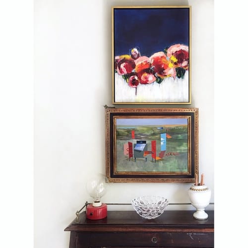 Abstract Floral Commission | Paintings by Elisa Gomez Art | Laurelwood House in West Lake Hills