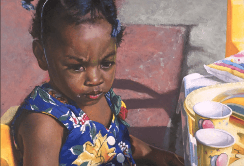 The Birthday Girl | Paintings by Karen Frey | Kaiser Permanente Oakland Medical Center in Oakland
