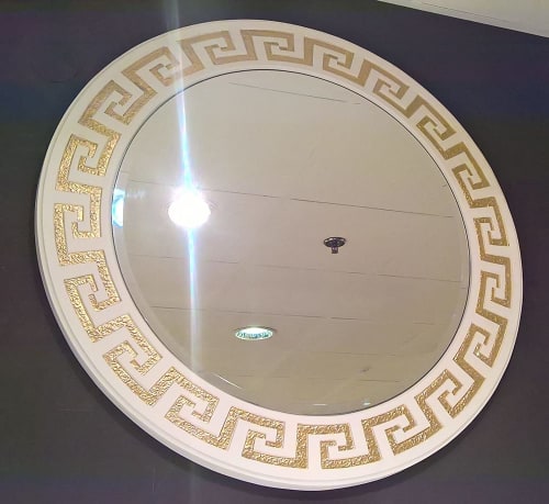 Greek Pattern Maeander mirror gold all hand painted | Decorative Objects by ultimate European